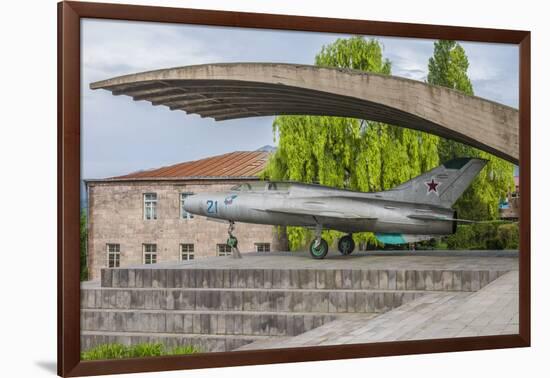 Armenia, Debed Canyon, Sanahin. MIG-21 jet fighter Monument-Walter Bibikow-Framed Photographic Print
