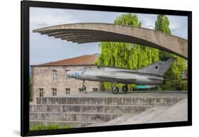 Armenia, Debed Canyon, Sanahin. MIG-21 jet fighter Monument-Walter Bibikow-Framed Photographic Print