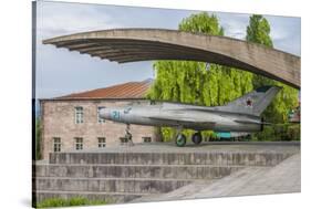 Armenia, Debed Canyon, Sanahin. MIG-21 jet fighter Monument-Walter Bibikow-Stretched Canvas