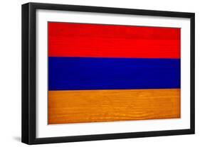 Armenia Flag Design with Wood Patterning - Flags of the World Series-Philippe Hugonnard-Framed Art Print