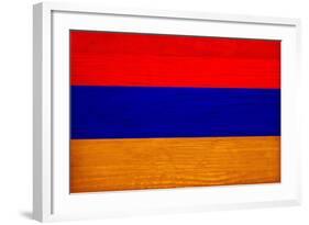 Armenia Flag Design with Wood Patterning - Flags of the World Series-Philippe Hugonnard-Framed Art Print