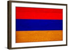 Armenia Flag Design with Wood Patterning - Flags of the World Series-Philippe Hugonnard-Framed Art Print