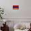 Armenia Flag Design with Wood Patterning - Flags of the World Series-Philippe Hugonnard-Framed Stretched Canvas displayed on a wall