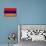 Armenia Flag Design with Wood Patterning - Flags of the World Series-Philippe Hugonnard-Stretched Canvas displayed on a wall