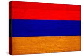 Armenia Flag Design with Wood Patterning - Flags of the World Series-Philippe Hugonnard-Stretched Canvas