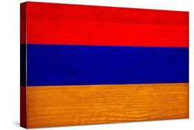 Armenia Flag Design with Wood Patterning - Flags of the World Series-Philippe Hugonnard-Stretched Canvas