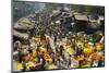 Armenia Ghat Flower Market, Kolkata (Calcutta), West Bengal, India, Asia-Tony Waltham-Mounted Photographic Print