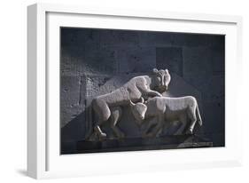 Armenia, Kotayk, Geghard, Animal Sculpture at Geghard Monastery-null-Framed Giclee Print