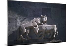 Armenia, Kotayk, Geghard, Animal Sculpture at Geghard Monastery-null-Mounted Giclee Print