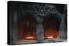 Armenia, Kotayk, Geghard, Candles Burning in Chamber of Geghard Monastery-null-Stretched Canvas