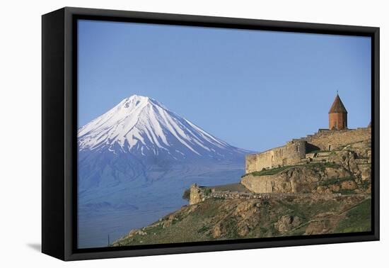 Armenia - Mount Ararat and Monastery at Khor Virap-null-Framed Stretched Canvas