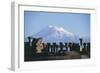 Armenia, Zvartnots, Ruins of St Gregory Church, Mount Ararat Int Background-null-Framed Giclee Print