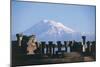 Armenia, Zvartnots, Ruins of St Gregory Church, Mount Ararat Int Background-null-Mounted Giclee Print