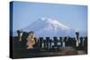 Armenia, Zvartnots, Ruins of St Gregory Church, Mount Ararat Int Background-null-Stretched Canvas