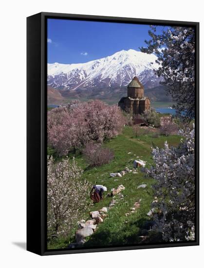 Armenian Church of the Holy Cross, on Akdamar Island, Beside Lake Van, Anatolia, Turkey-Woolfitt Adam-Framed Stretched Canvas