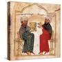 Armenian Gospels: Portrait of the Patron of the Manuscript and His Son-null-Stretched Canvas