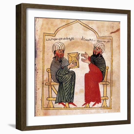 Armenian Gospels: Portrait of the Patron of the Manuscript and His Son-null-Framed Giclee Print