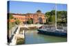 Armenian Monastery, San Lazzaro Degli Armeni, and Armenian Sail Boat, Venice, Veneto, Italy-Guy Thouvenin-Stretched Canvas
