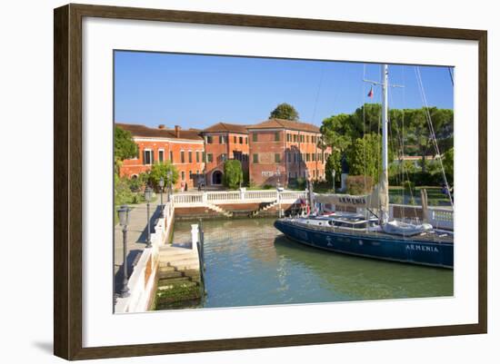 Armenian Monastery, San Lazzaro Degli Armeni, and Armenian Sail Boat, Venice, Veneto, Italy-Guy Thouvenin-Framed Photographic Print