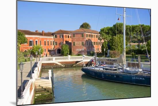 Armenian Monastery, San Lazzaro Degli Armeni, and Armenian Sail Boat, Venice, Veneto, Italy-Guy Thouvenin-Mounted Photographic Print