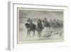 Armies of the Continent, Austrian Uhlans Patrolling in a Snow-Storm-Johann Nepomuk Schonberg-Framed Giclee Print