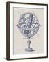 Armillary Sphere on Linen I-Vision Studio-Framed Art Print