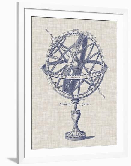 Armillary Sphere on Linen I-Vision Studio-Framed Art Print