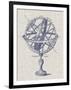 Armillary Sphere on Linen I-Vision Studio-Framed Art Print