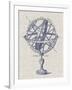 Armillary Sphere on Linen I-Vision Studio-Framed Art Print