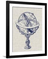 Armillary Sphere on Linen II-Vision Studio-Framed Art Print