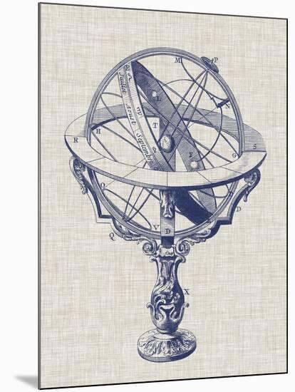 Armillary Sphere on Linen II-Vision Studio-Mounted Art Print