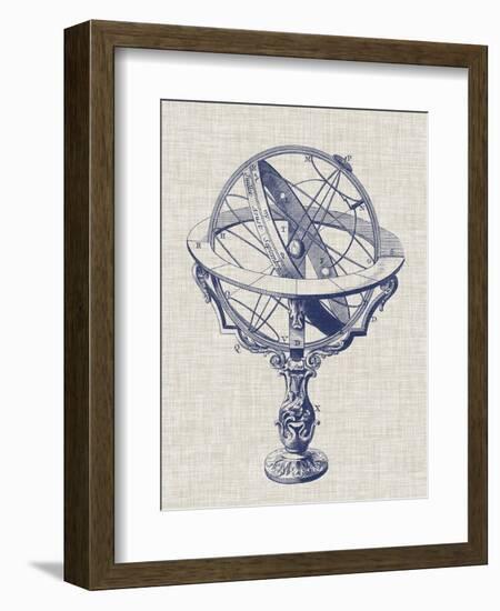 Armillary Sphere on Linen II-Vision Studio-Framed Art Print