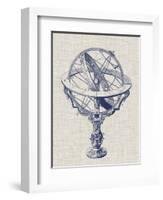 Armillary Sphere on Linen II-Vision Studio-Framed Art Print