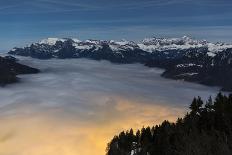 Evening Mood in the Crestasee at Flims-Armin Mathis-Photographic Print