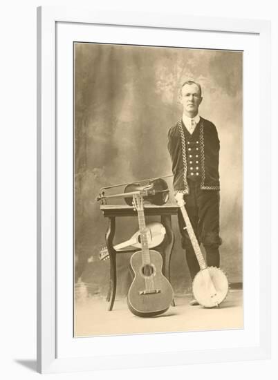 Armless Man with Stringed Instruments-null-Framed Art Print