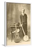 Armless Man with Stringed Instruments-null-Framed Art Print