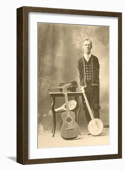 Armless Man with Stringed Instruments-null-Framed Art Print