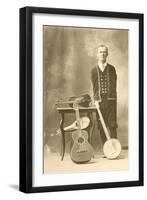 Armless Man with Stringed Instruments-null-Framed Art Print