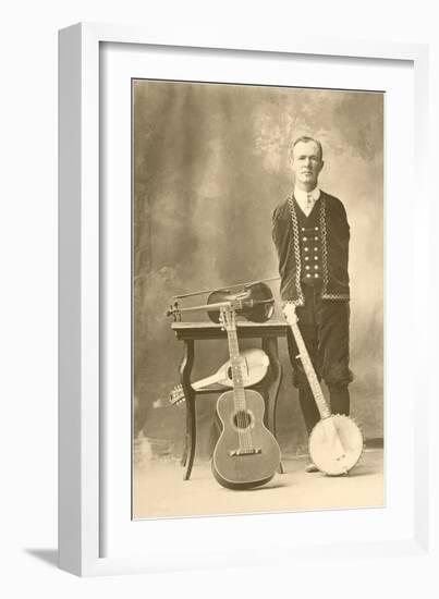 Armless Man with Stringed Instruments-null-Framed Art Print