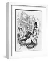 Armless Painter Charles Felu-null-Framed Art Print