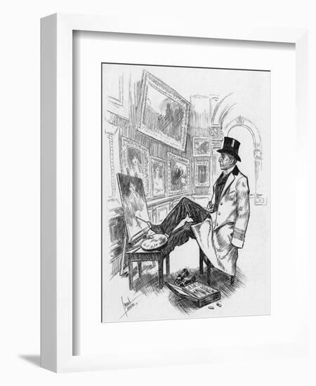 Armless Painter Charles Felu-null-Framed Art Print