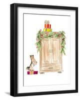 Armoire Decorated with Garland-Lanie Loreth-Framed Art Print