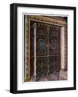 Armoire in Ebony with Inlays of Engraved Brass and White Metal, 1910-Edwin Foley-Framed Giclee Print