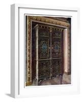 Armoire in Ebony with Inlays of Engraved Brass and White Metal, 1910-Edwin Foley-Framed Giclee Print