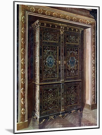 Armoire in Ebony with Inlays of Engraved Brass and White Metal, 1910-Edwin Foley-Mounted Giclee Print