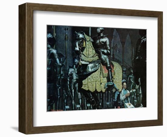 "Armor", November 3,1962-Norman Rockwell-Framed Giclee Print