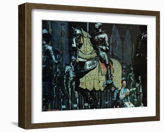 "Armor", November 3,1962-Norman Rockwell-Framed Giclee Print