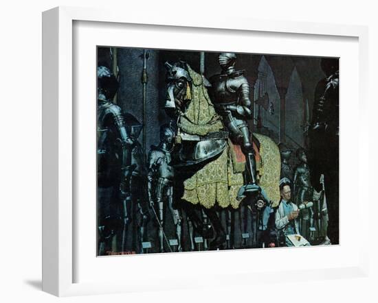 "Armor", November 3,1962-Norman Rockwell-Framed Giclee Print