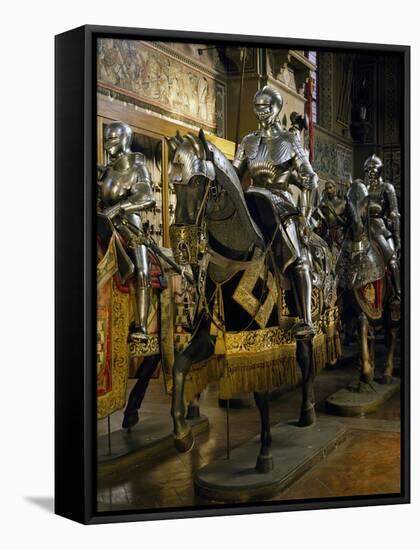 Armor of Man-At-Arms in Steel-null-Framed Stretched Canvas
