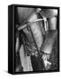 Armor Piercing Hammer Hanging from Belt of a Spanish Suit of Armor-Fritz Goro-Framed Stretched Canvas